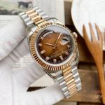 Replica Rolex Day Date 40mm Watches Two Tone Rose Gold Dial